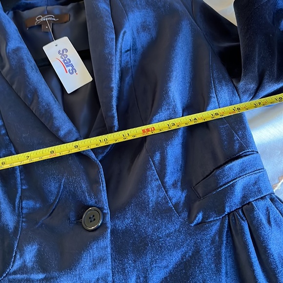 NWT Jessica péplum navy velvet blazer - Picture 9 of 15